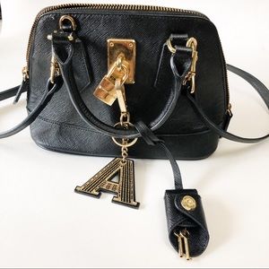 samantha thavasa | black mini lock & key purse